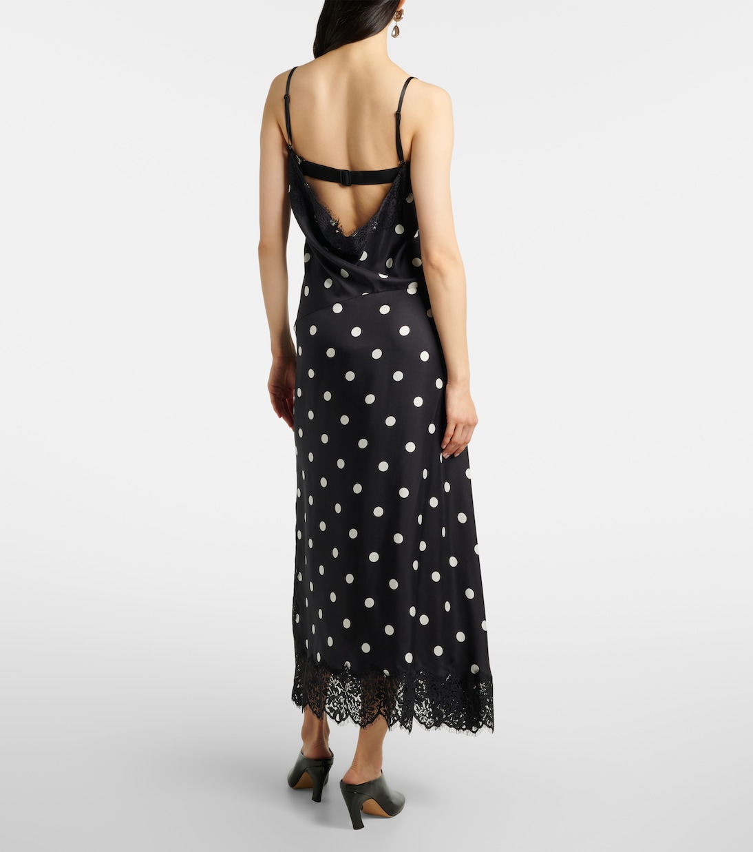 فستان سليب من الحرير بنقاط البولكا Capo  | Sportmax