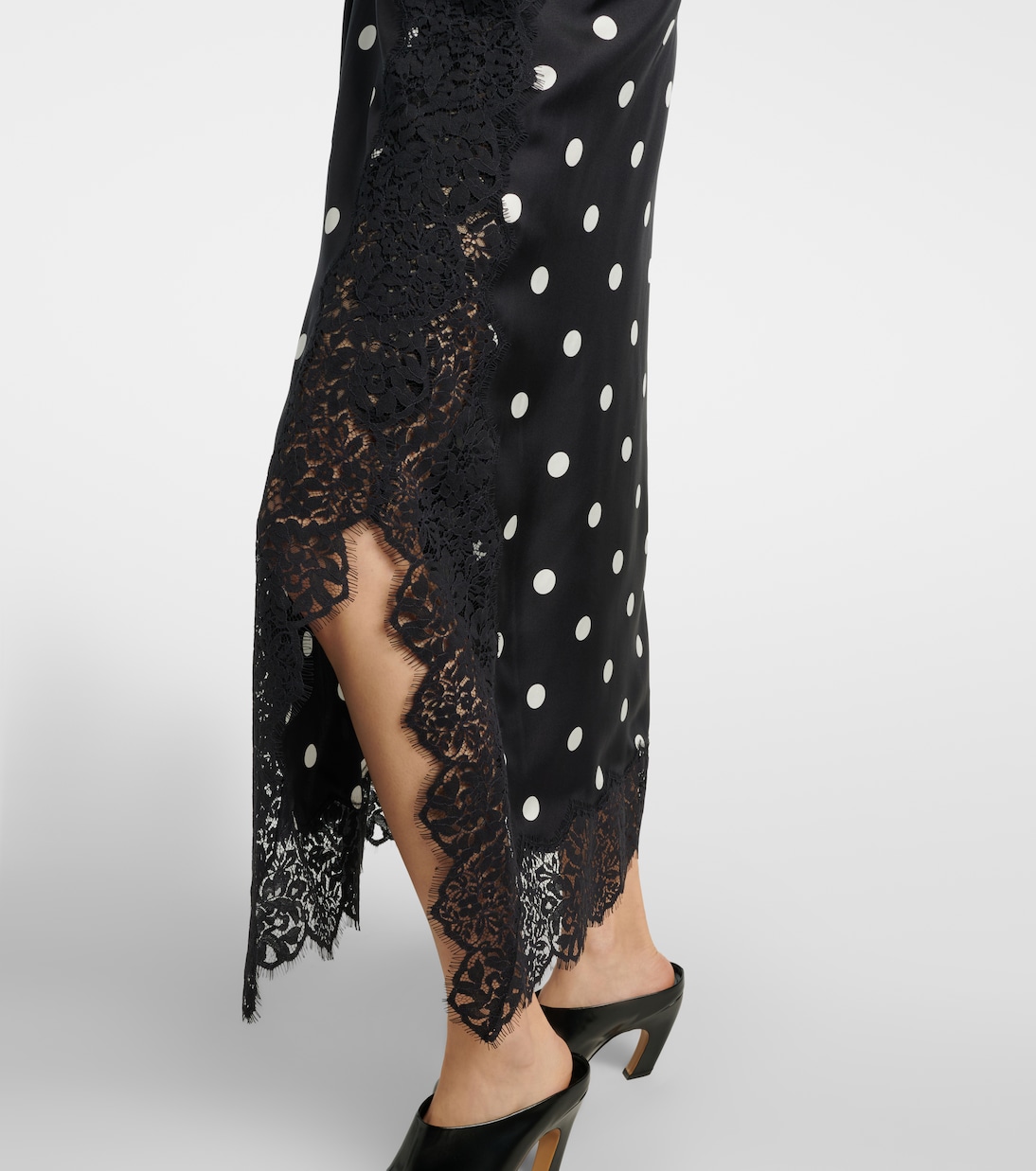 فستان سليب من الحرير بنقاط البولكا Capo  | Sportmax