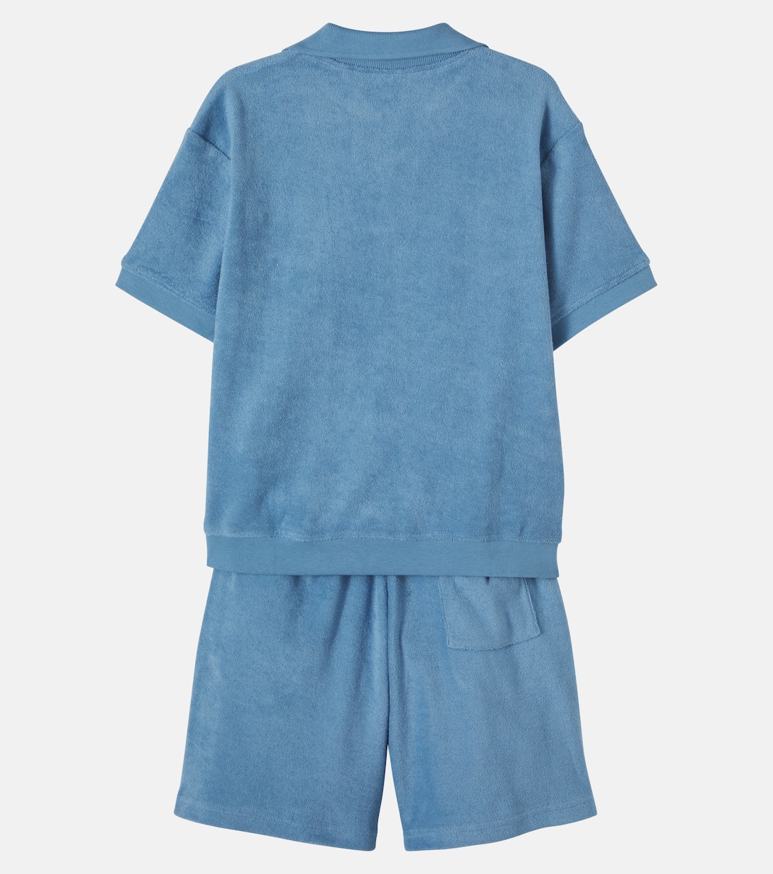 Cotton terry top and shorts set | Wheat