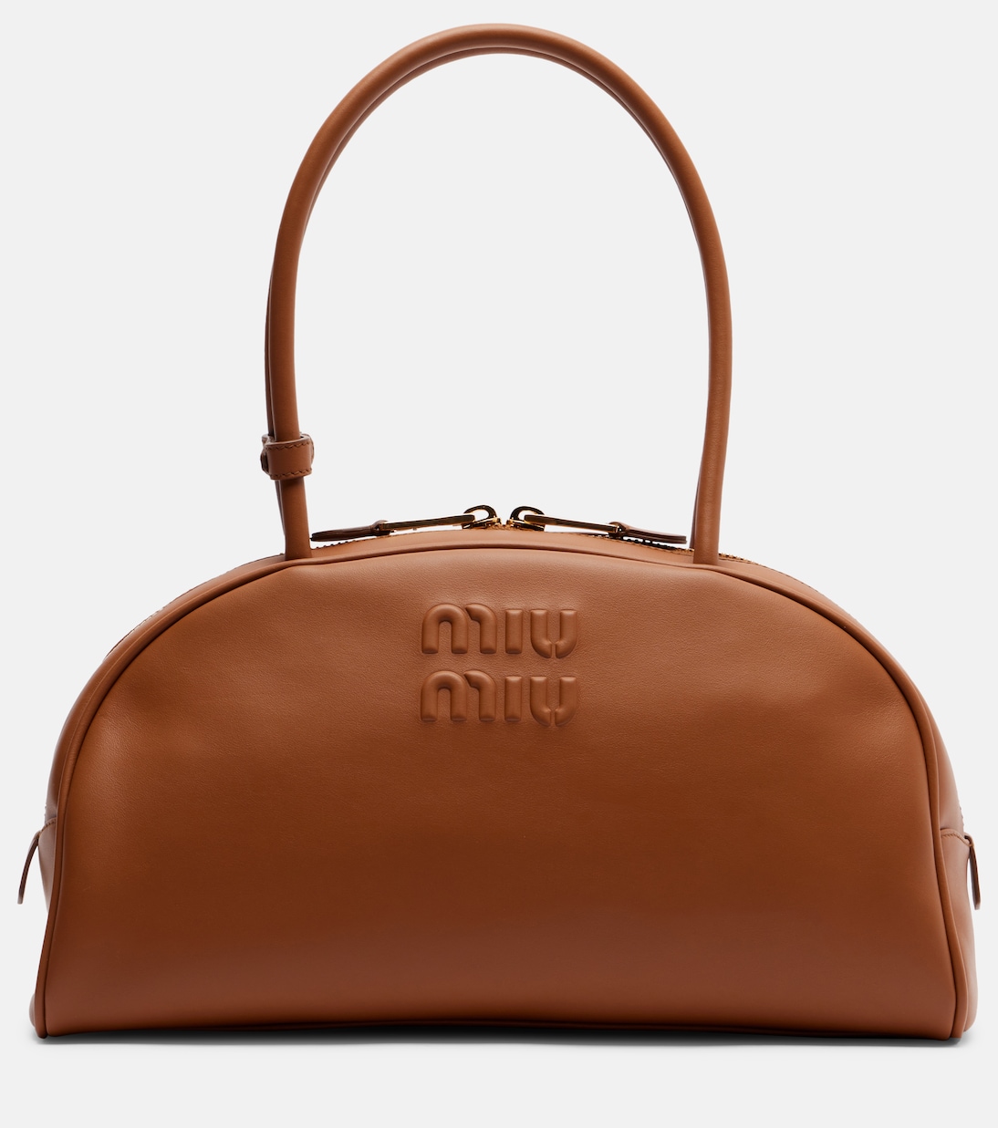 Beau Large leather shoulder bag | Miu Miu