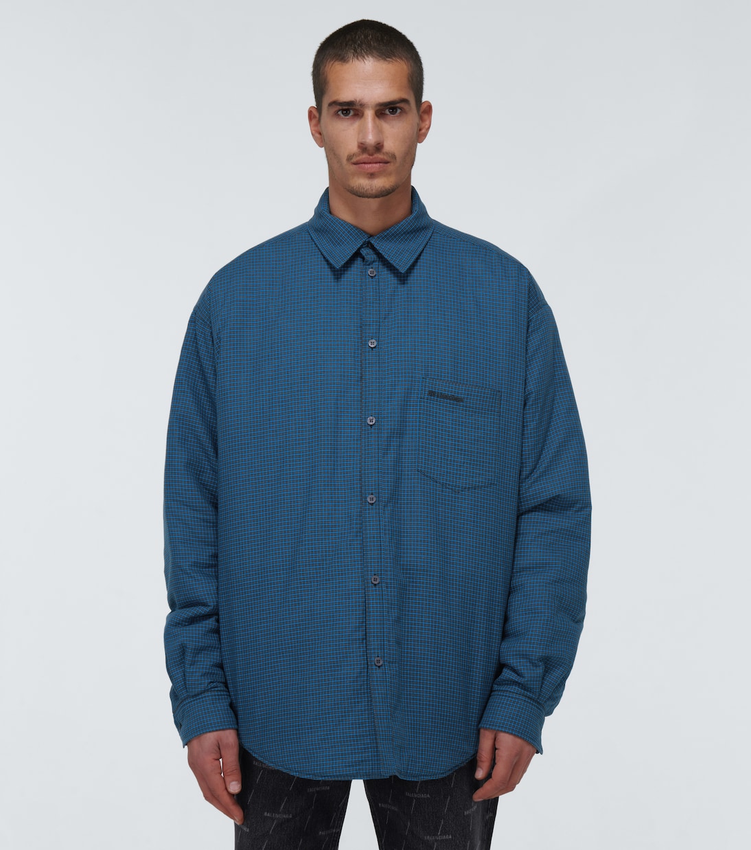 Padded checked overshirt | Balenciaga