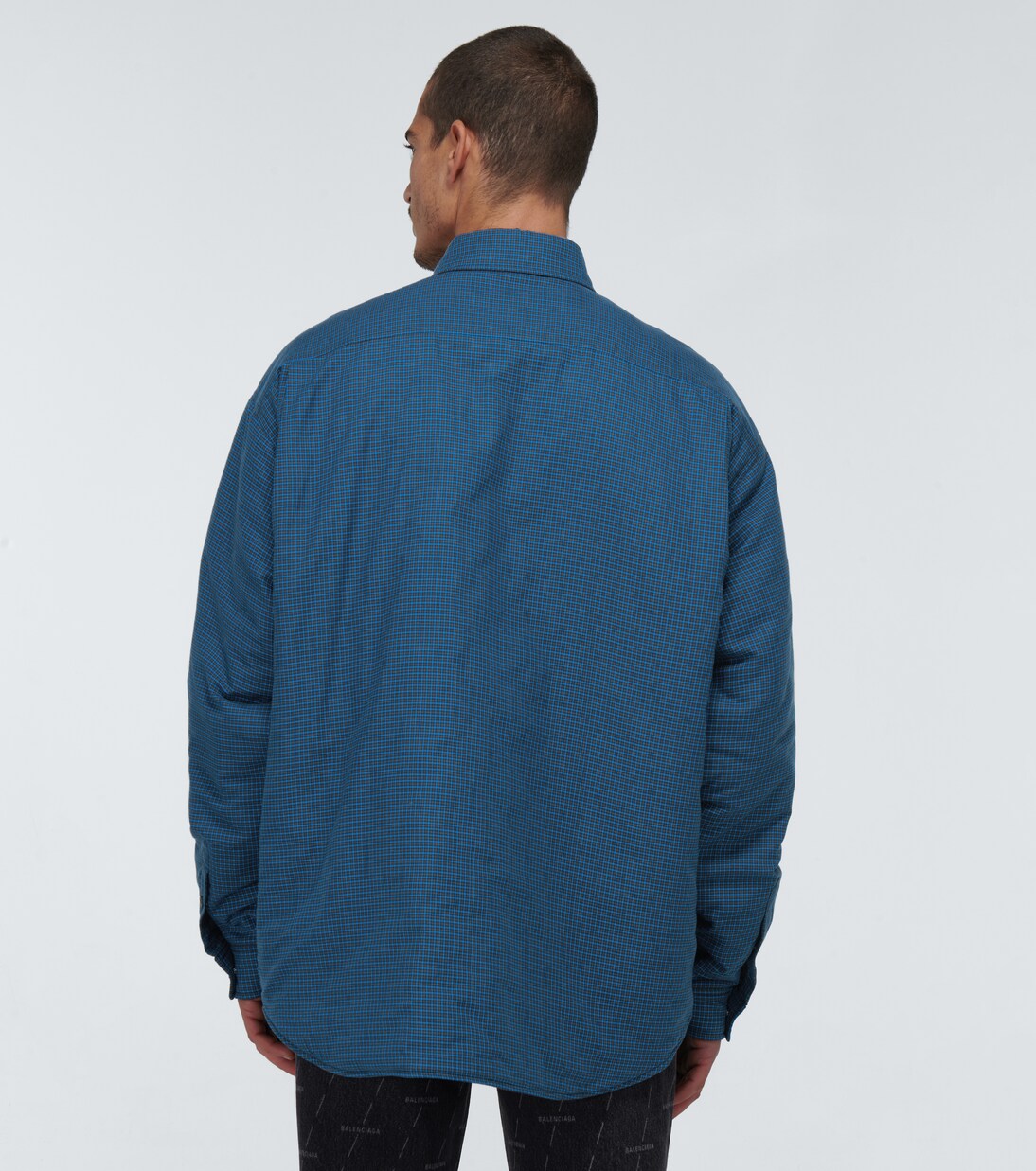 Padded checked overshirt | Balenciaga