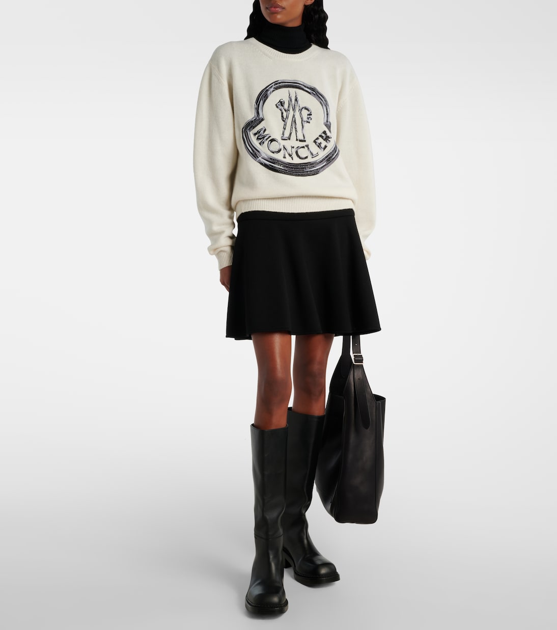 Pullover in lana e cashmere con logo | Moncler