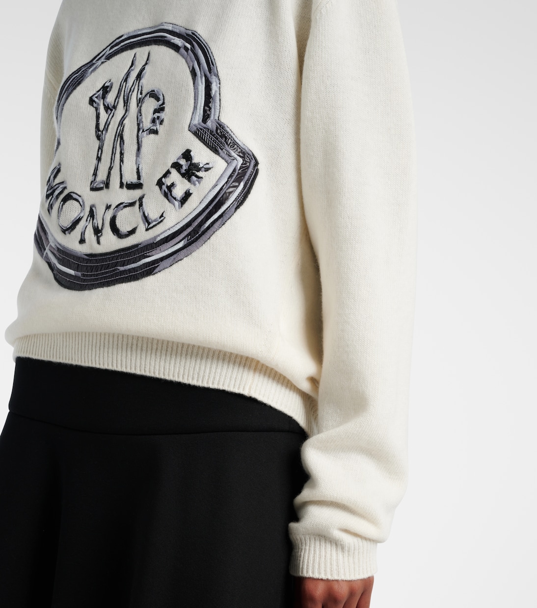 Pullover in lana e cashmere con logo | Moncler