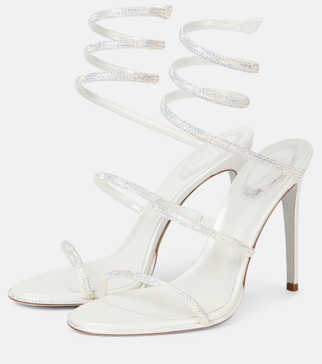 Verzierte Sandalen Cleo aus Leder | Rene Caovilla