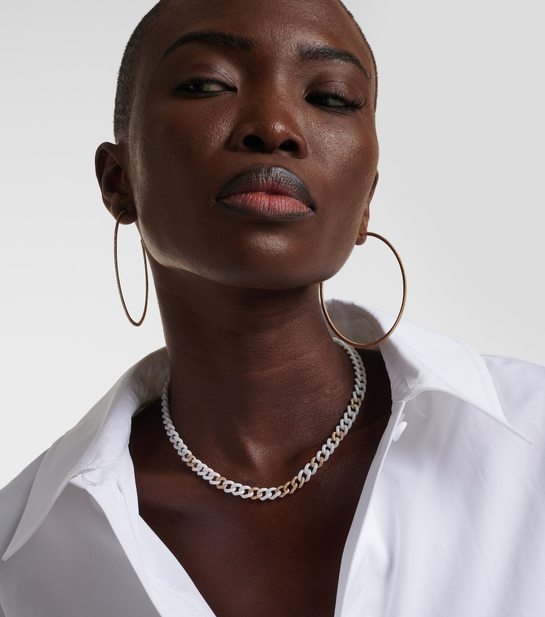 Pavé Medium 18kt gold chain necklace with diamonds | Shay Jewelry