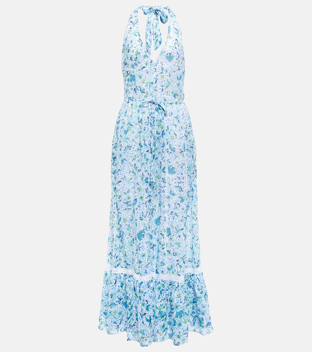 Bedrucktes Maxikleid Carine aus Baumwolle | Poupette St Barth