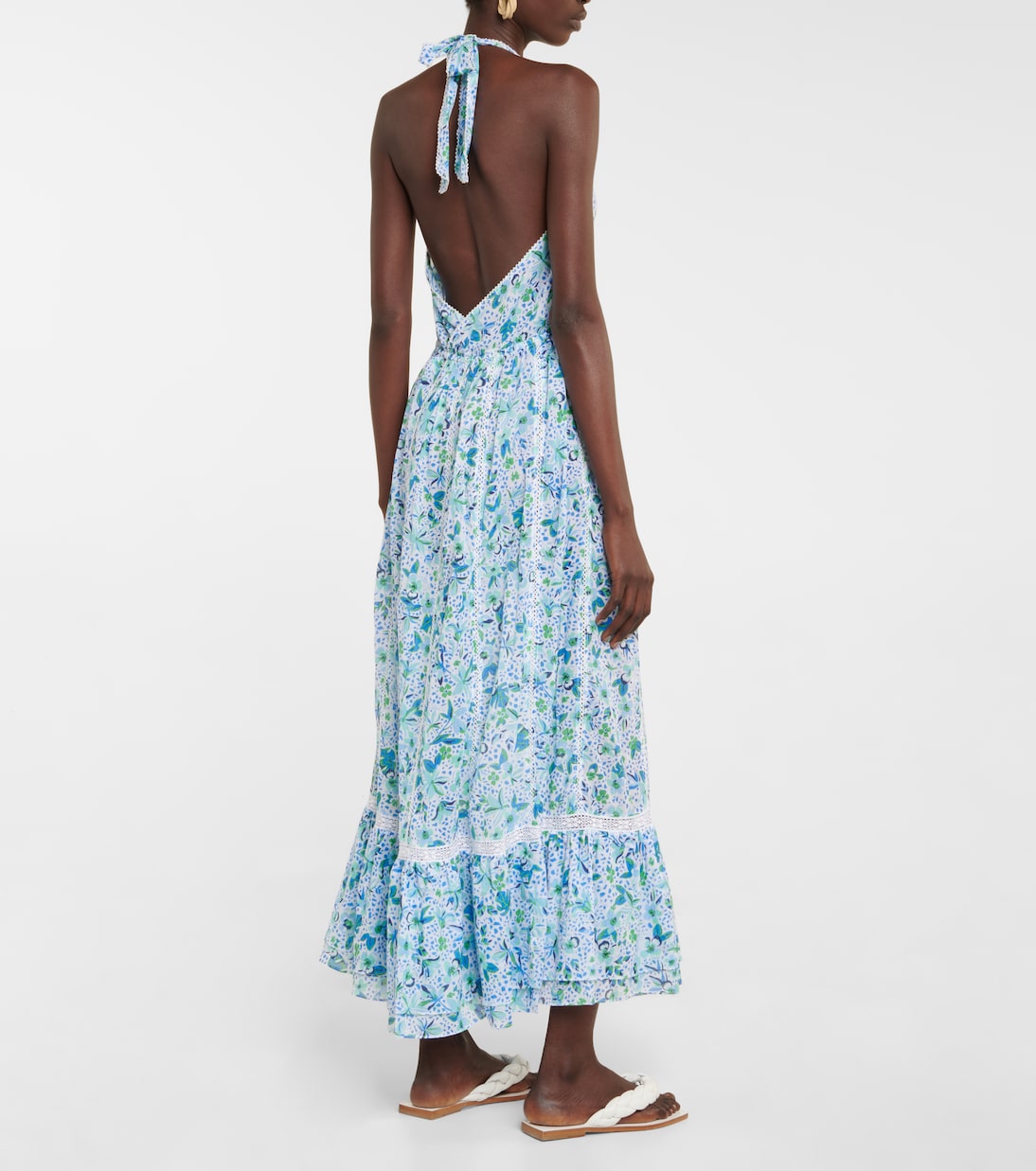 Bedrucktes Maxikleid Carine aus Baumwolle | Poupette St Barth