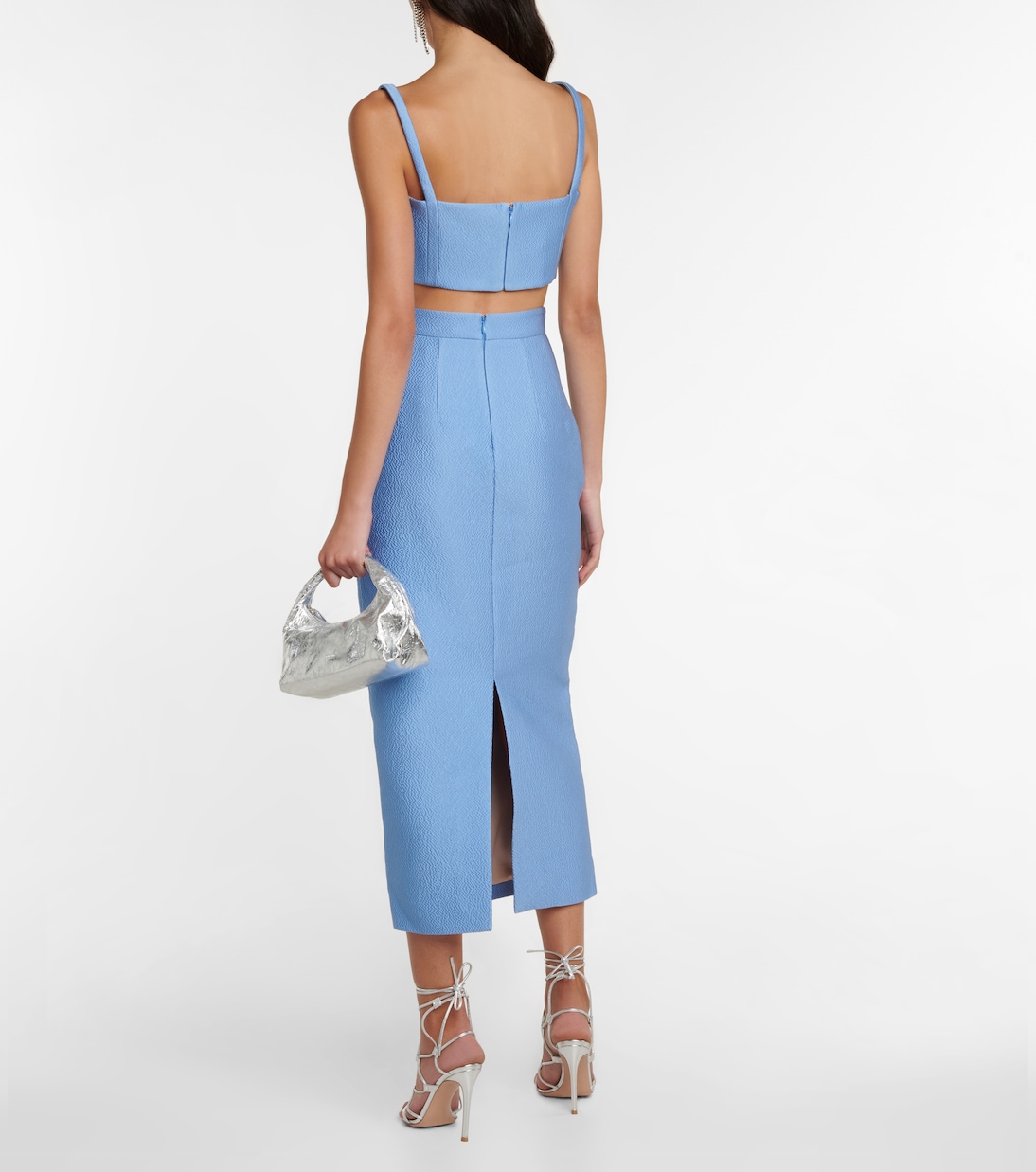 Cropped-Top Carina aus Cloqué | Emilia Wickstead