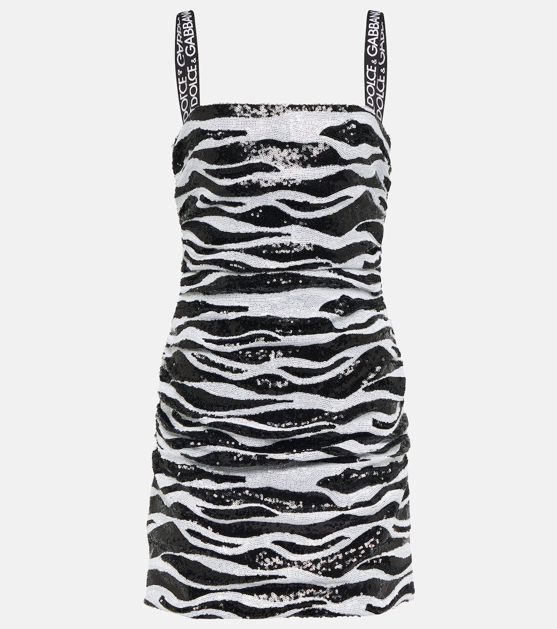 Sequined zebra-print minidress | Dolce&Gabbana