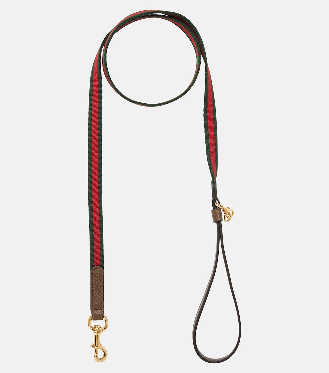 Web Stripe XS faux leather dog leash | Gucci