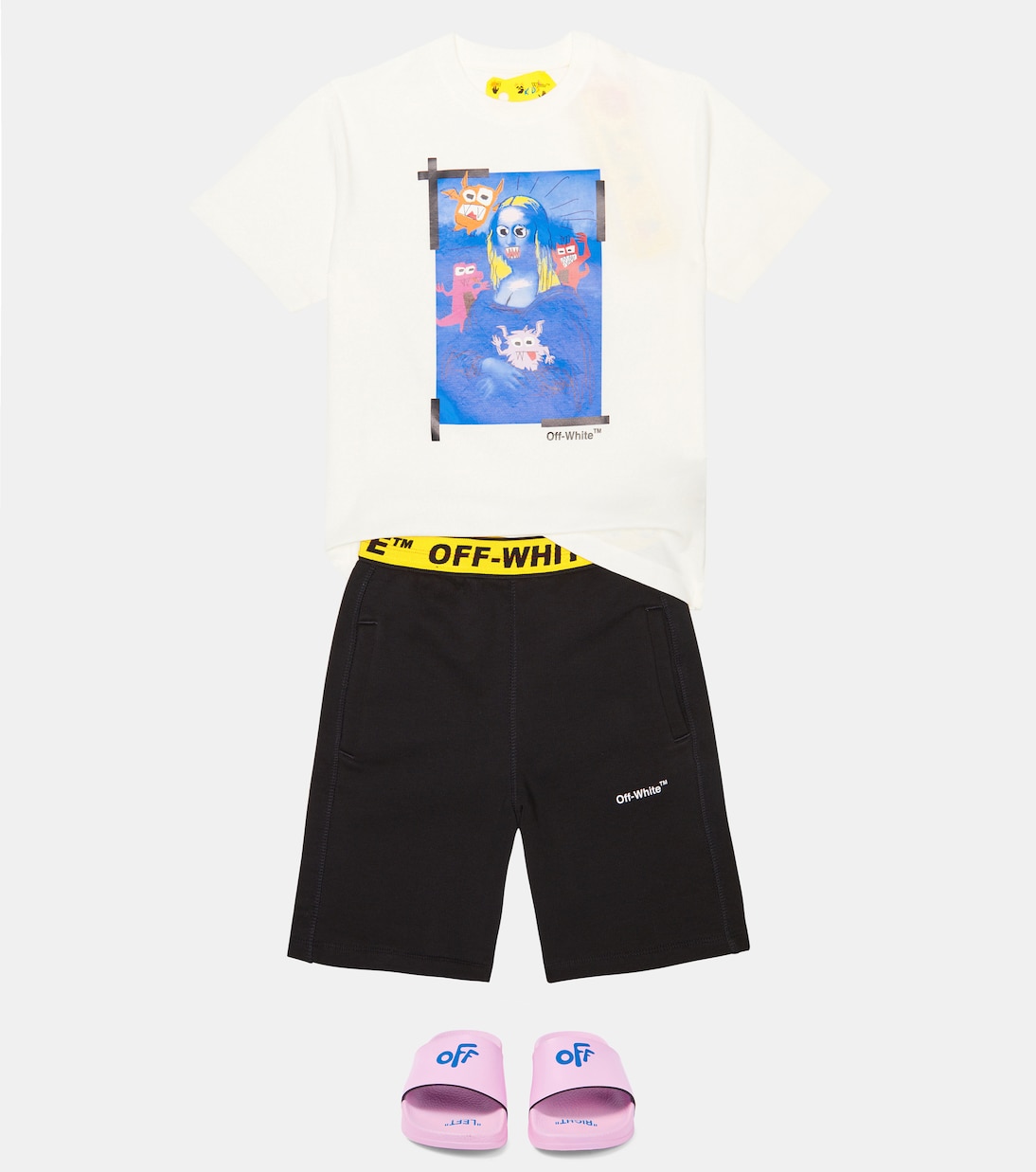 Shorts en jersey de algodón con logo | Off-White Kids