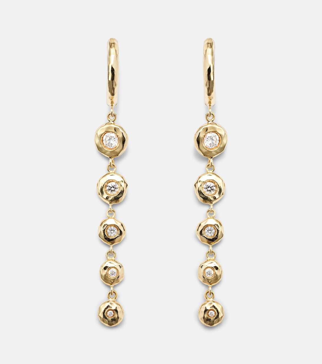 Boucles d’oreilles Charmed Micro Gabby en or 18 ct et diamants | Octavia Elizabeth