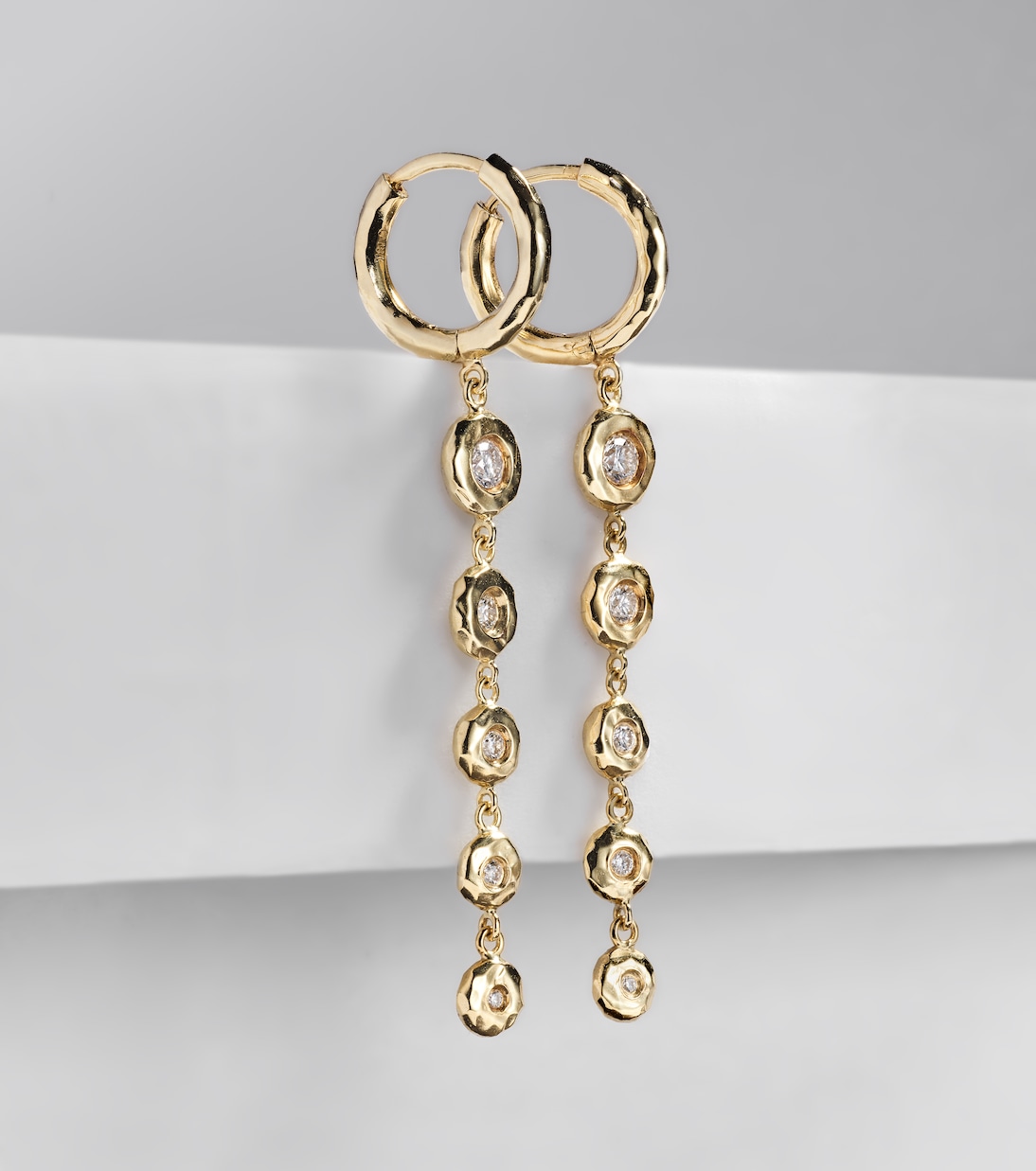 Boucles d’oreilles Charmed Micro Gabby en or 18 ct et diamants | Octavia Elizabeth