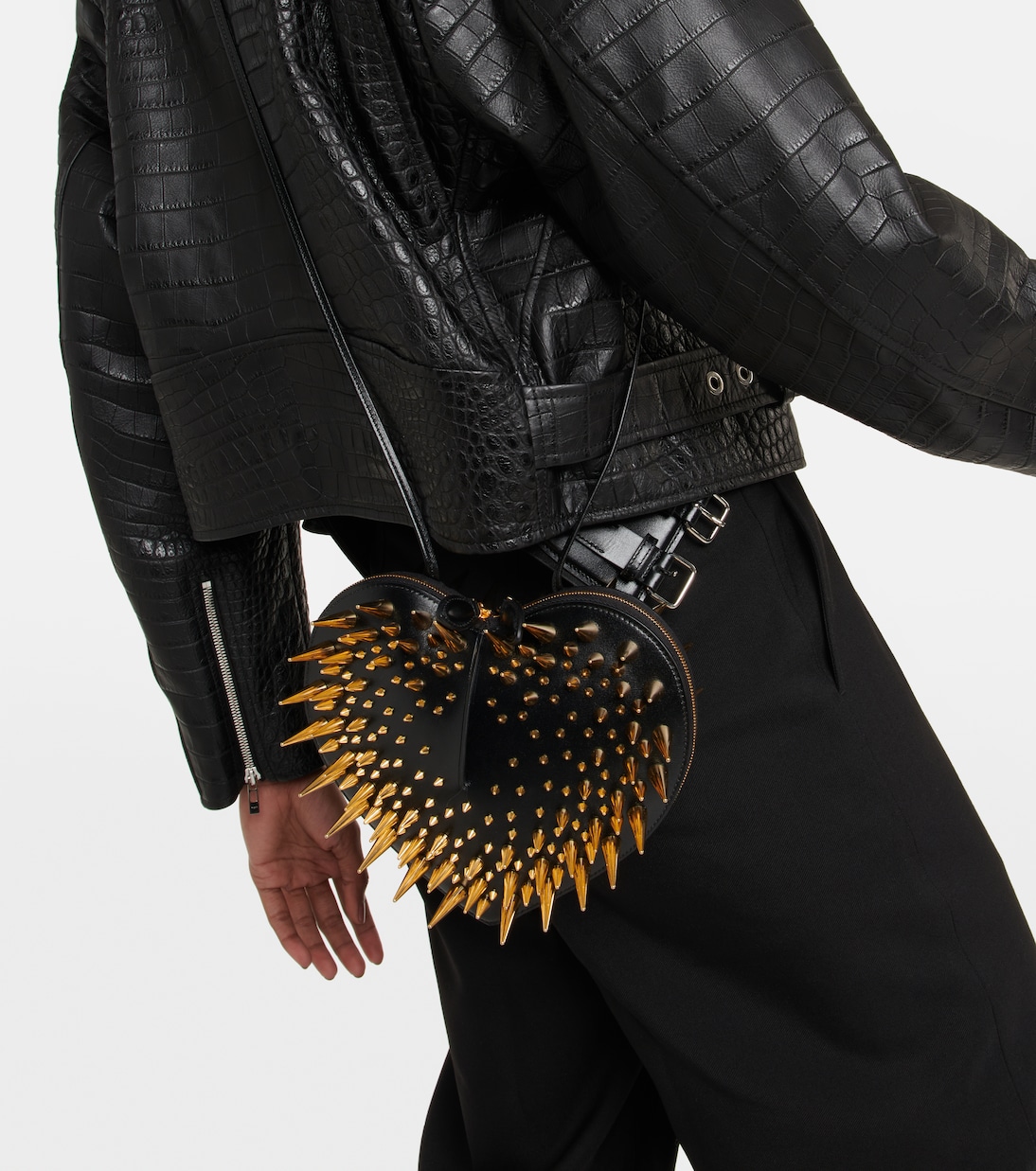 Sac Le Cœur en cuir à clous | Alaïa