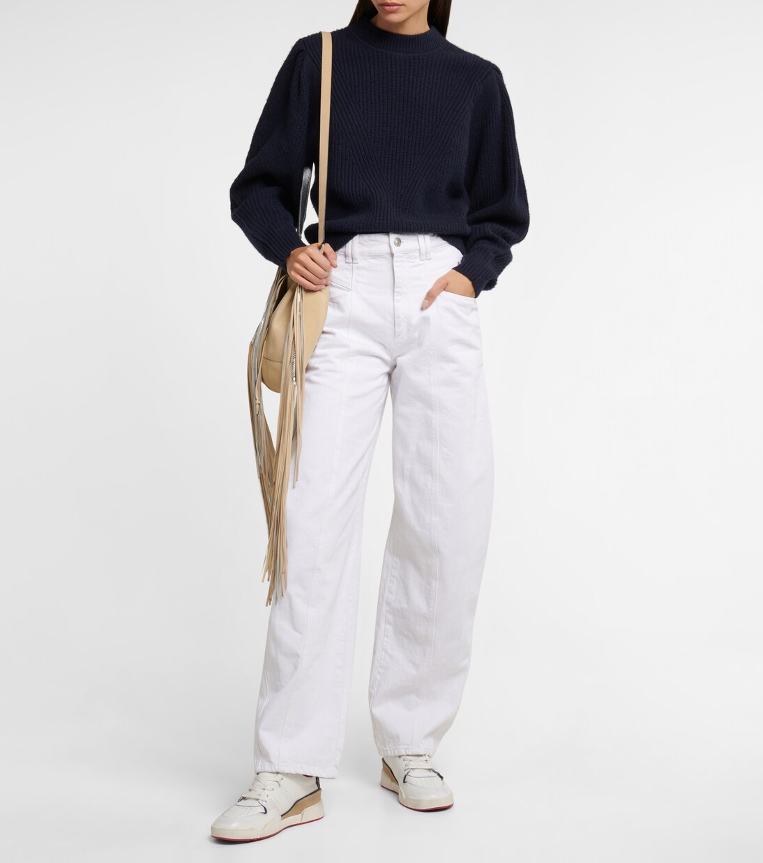 Emree leather sneakers in white - Isabel Marant | Mytheresa