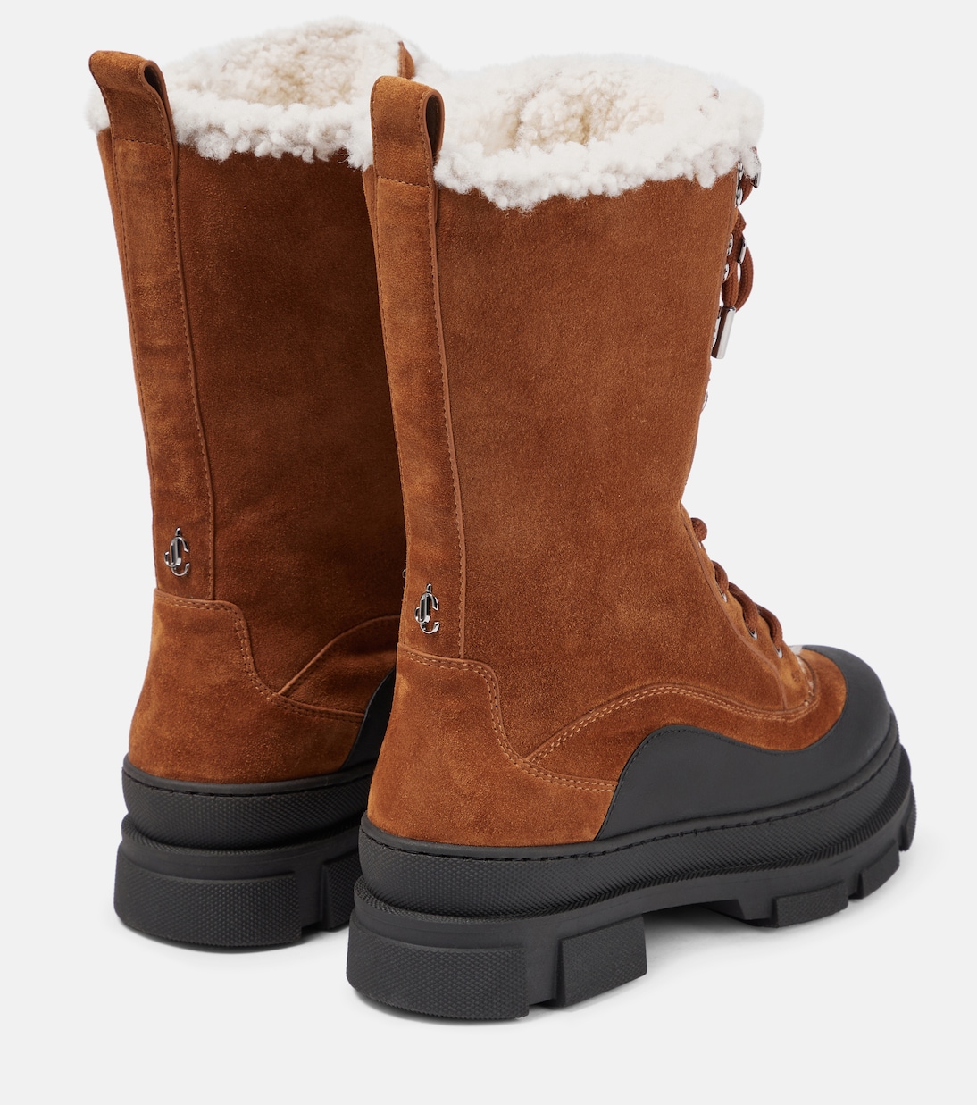 Aldea shearling-lined suede hiking boots | Jimmy Choo