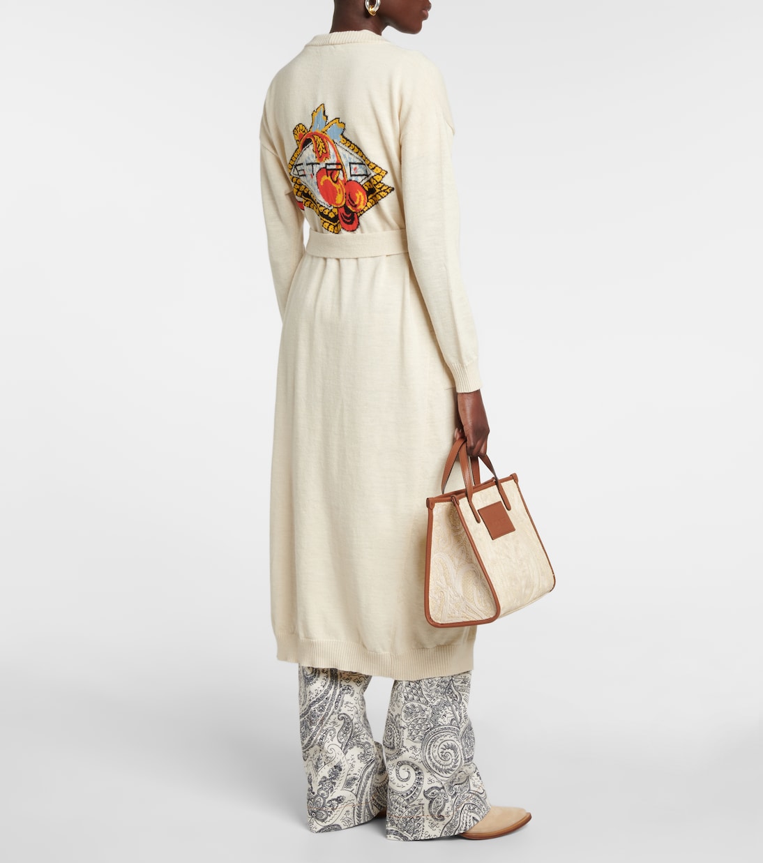 Embroidered wool, linen and cotton cardigan | Etro