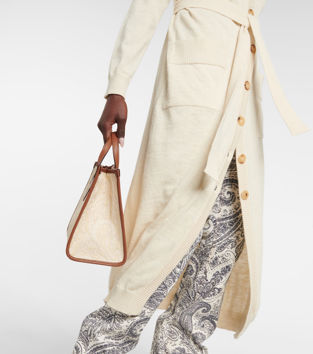 Embroidered wool, linen and cotton cardigan | Etro