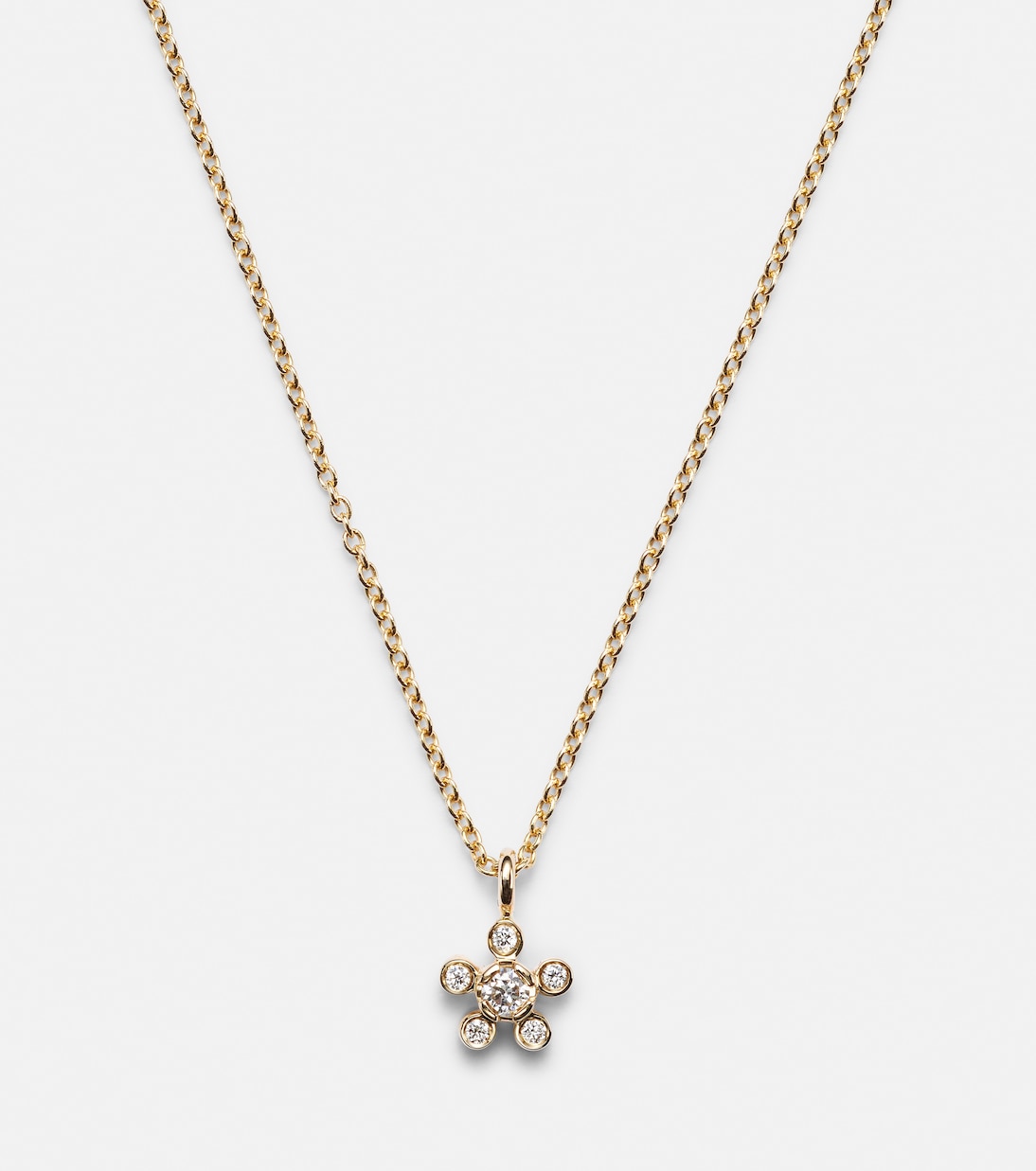 Collana con pendente Petit Soleil in oro 18kt e diamanti di SOPHIE BILLE BRAHE, perfetta per giovani alla moda.