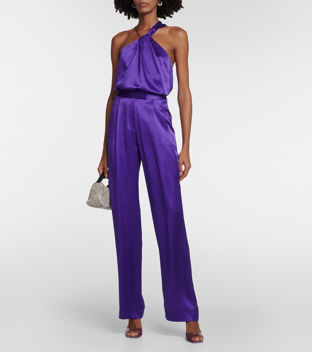 Top asymétrique en satin de soie | The Sei