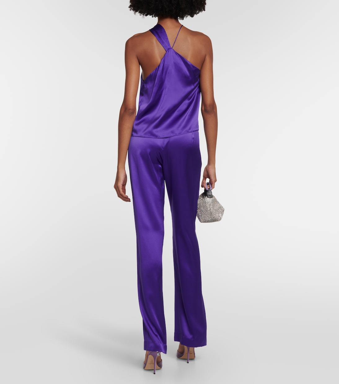Top asymétrique en satin de soie | The Sei