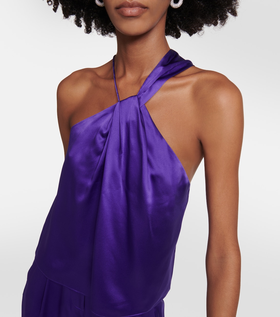 Top asymétrique en satin de soie | The Sei