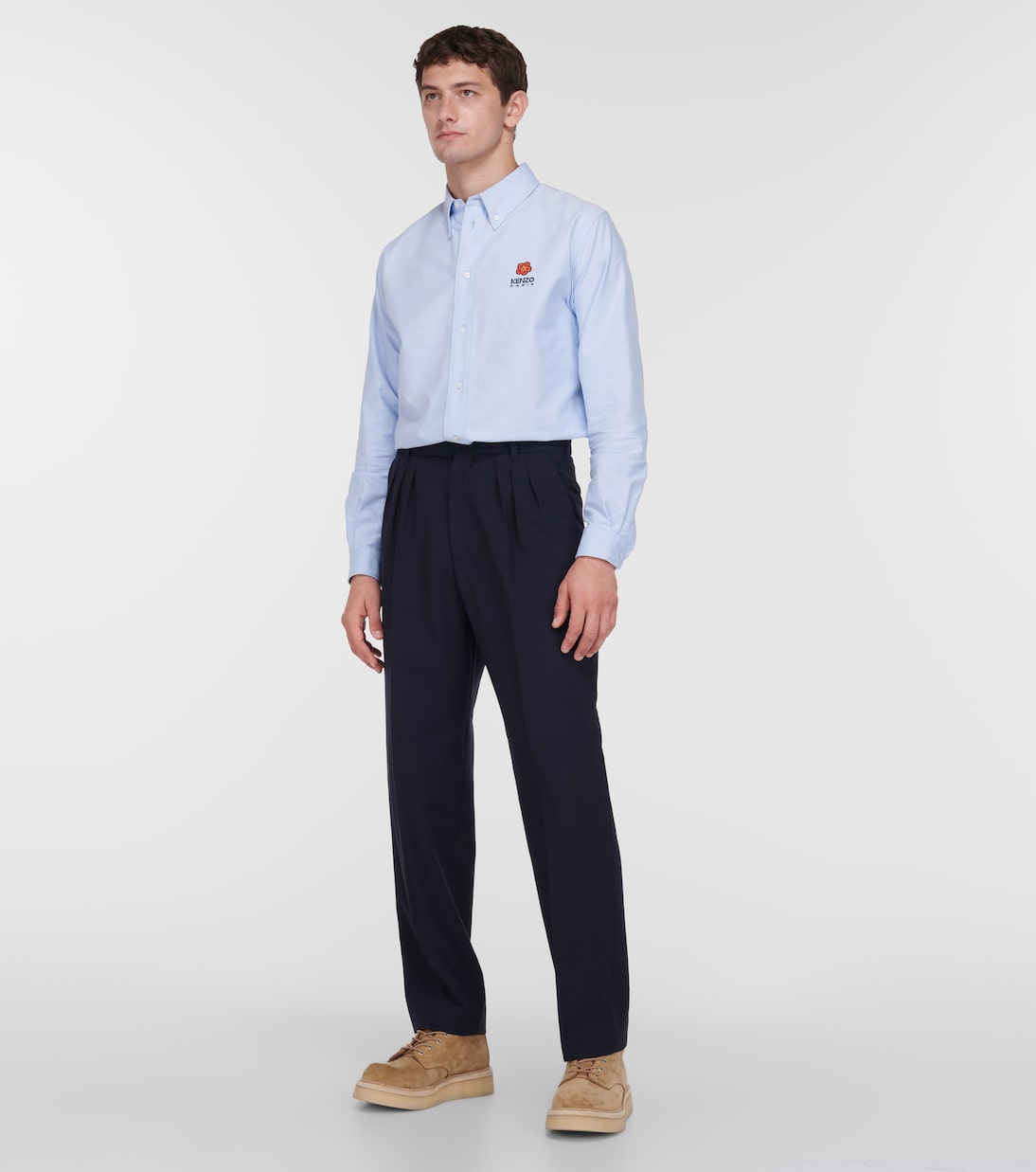 Pantalon droit en laine vierge | Kenzo