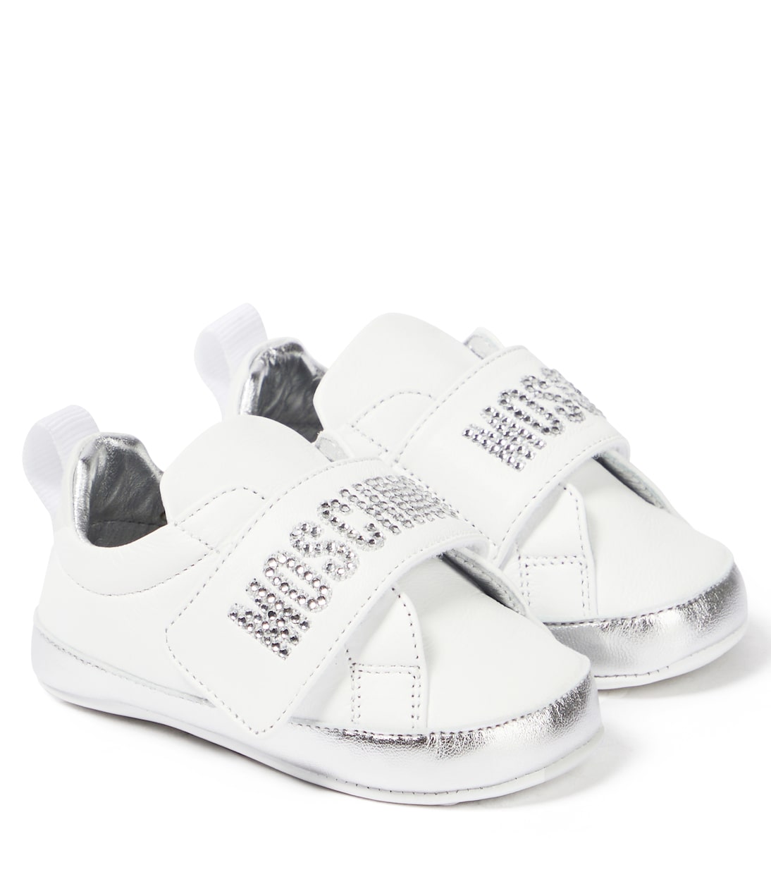 Bébé – Baskets en cuir à logo | Moschino Kids