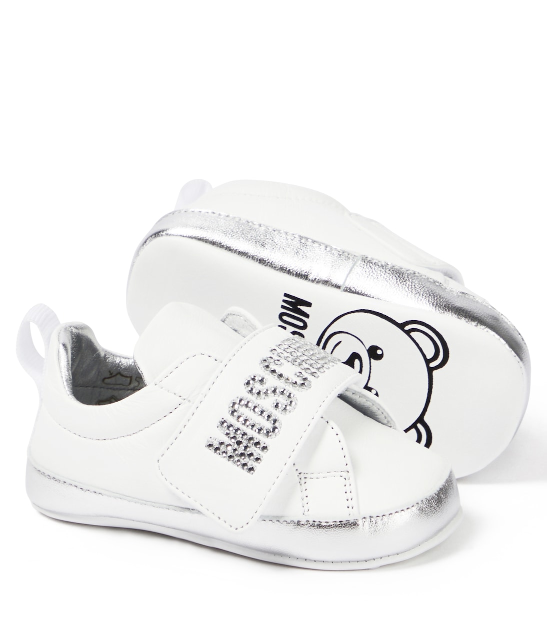 Bébé – Baskets en cuir à logo | Moschino Kids