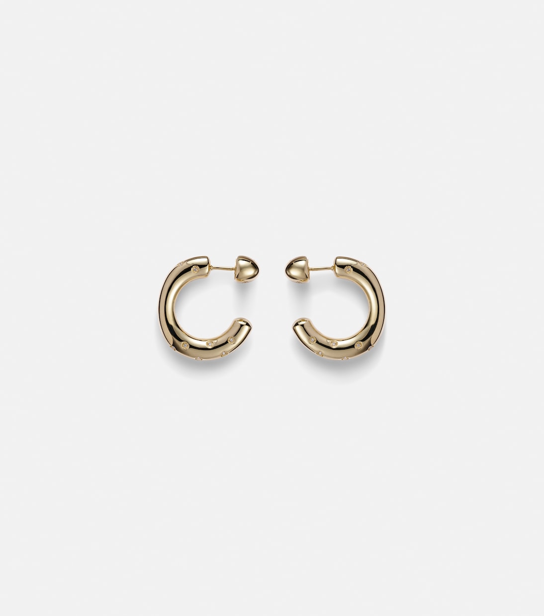 Orecchini in oro 14kt con diamanti, design moderno per giovani stili