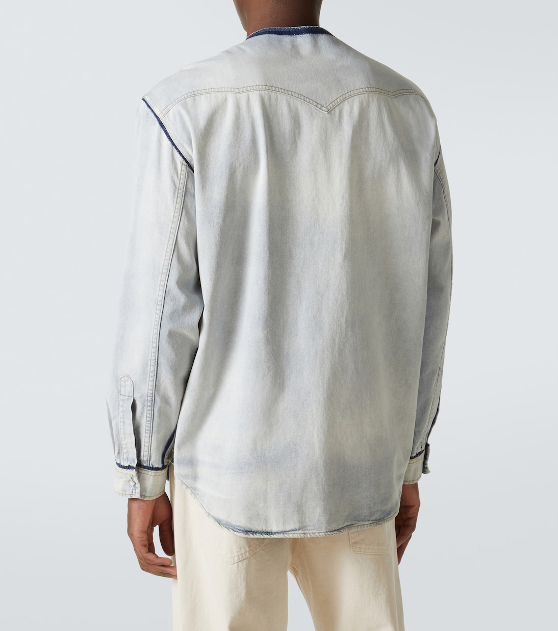 Sobrecamisa de denim adornada | Maison Margiela