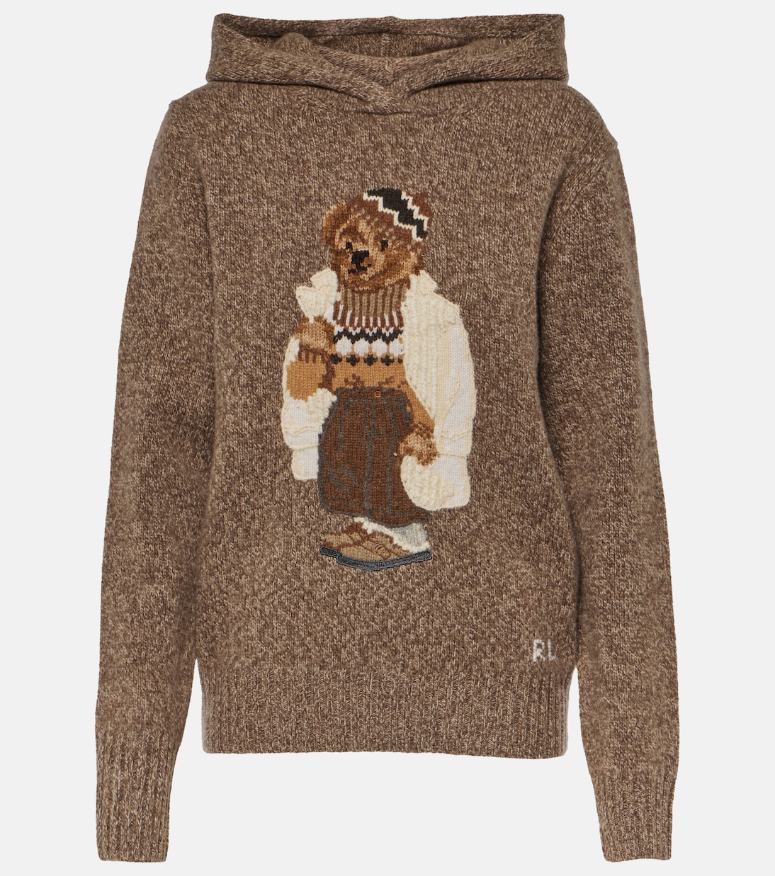Polo Bear wool and cashmere hoodie in brown Polo Ralph Lauren Mytheresa