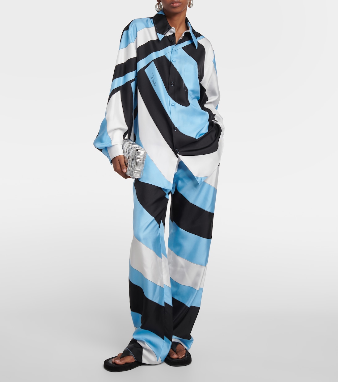 Iride silk palazzo pants | Pucci