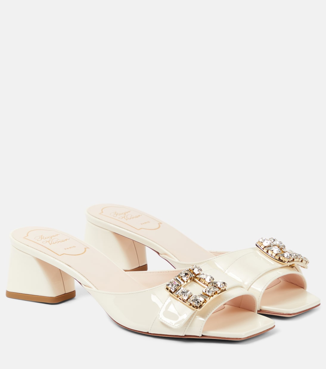 Verzierte Pantoletten BikiViv aus Lackleder | Roger Vivier