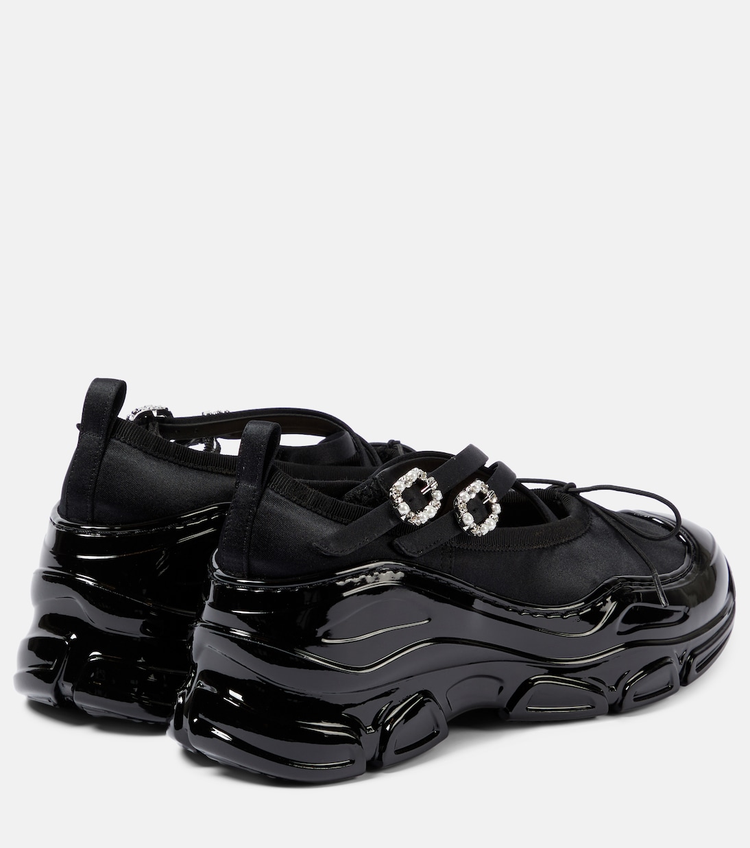 Crystal-embellished satin flats  | Simone Rocha