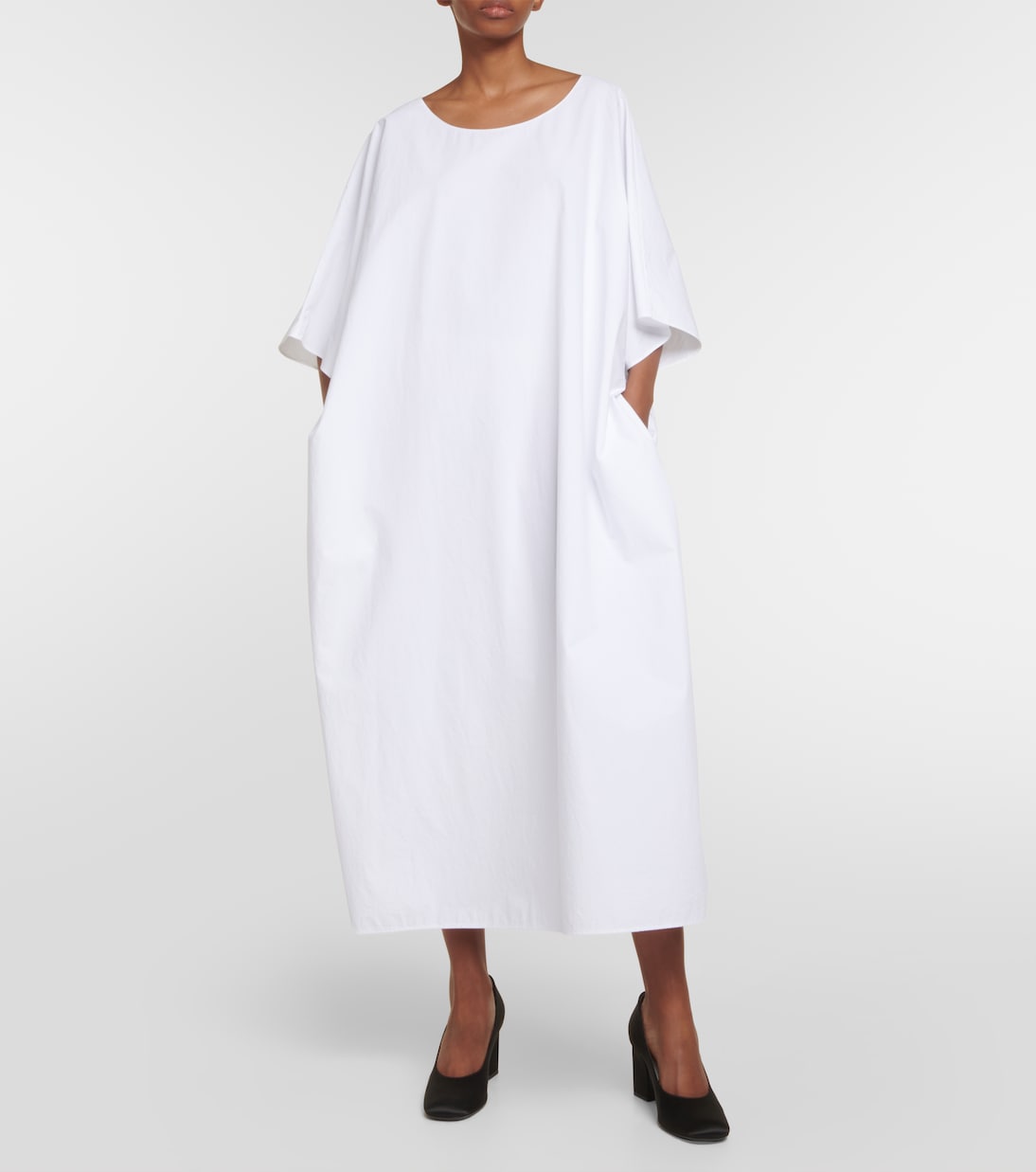 Oversize-Midikleid Isora aus Baumwollpopeline | The Row