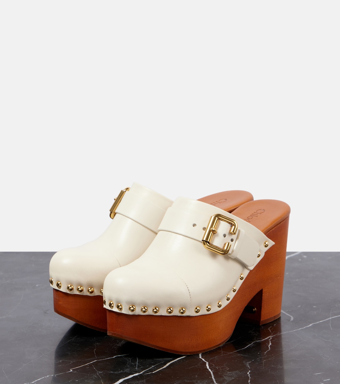 Clogs Jeannette aus Leder | Chloé