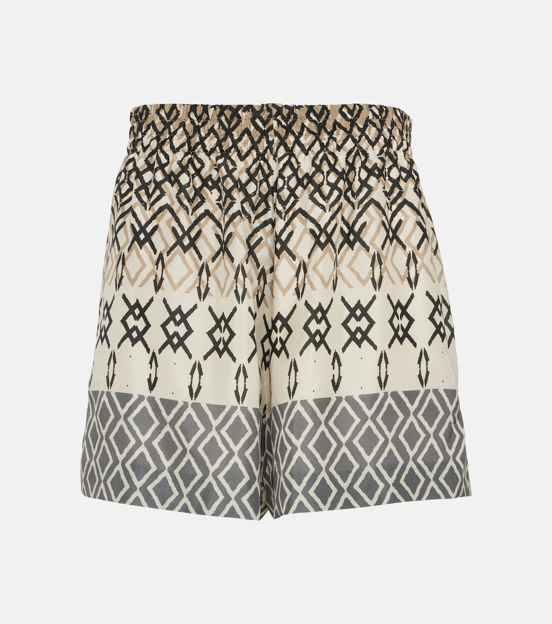 Shorts in seta con stampa | Brunello Cucinelli
