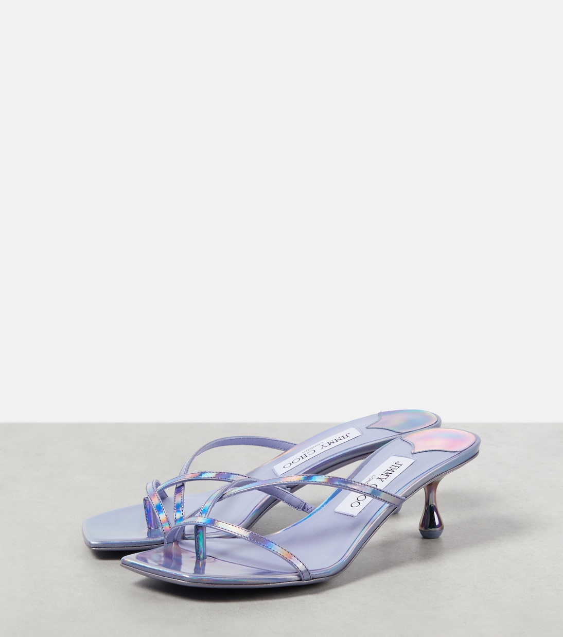 Mules Etana 50 en cuir métallisé | Jimmy Choo
