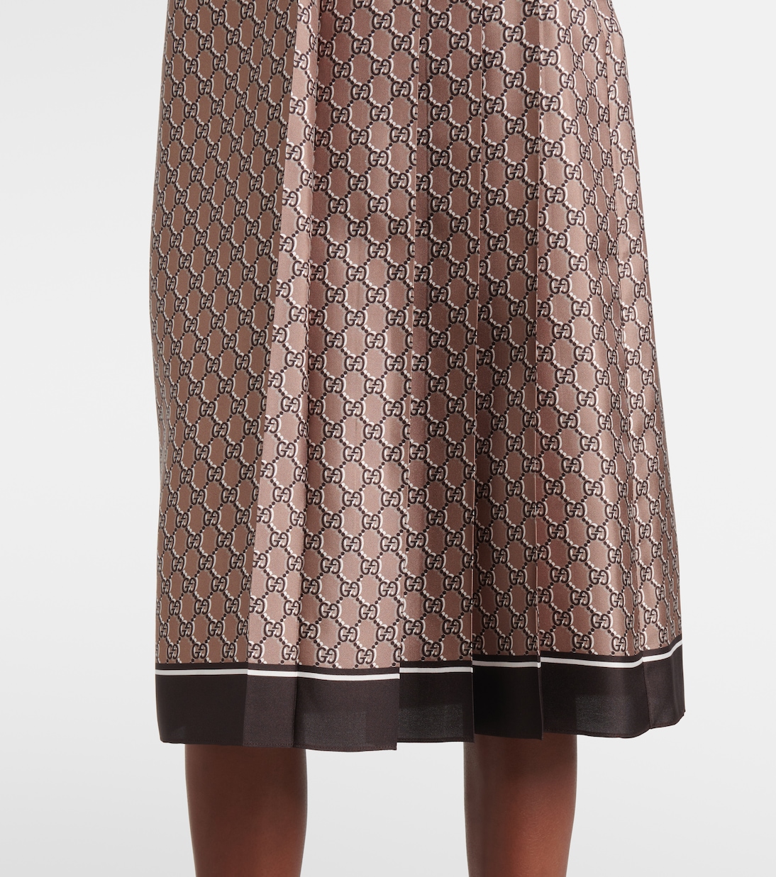Falda Midisatén Sombra GG de Gucci para Jóvenes Elegantes