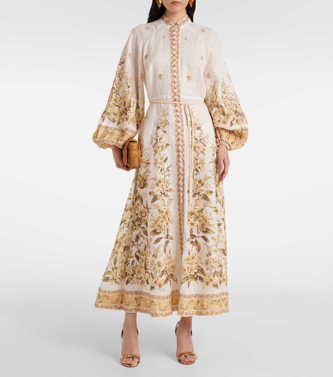 Bedrucktes Maxikleid aus Leinen | Zimmermann