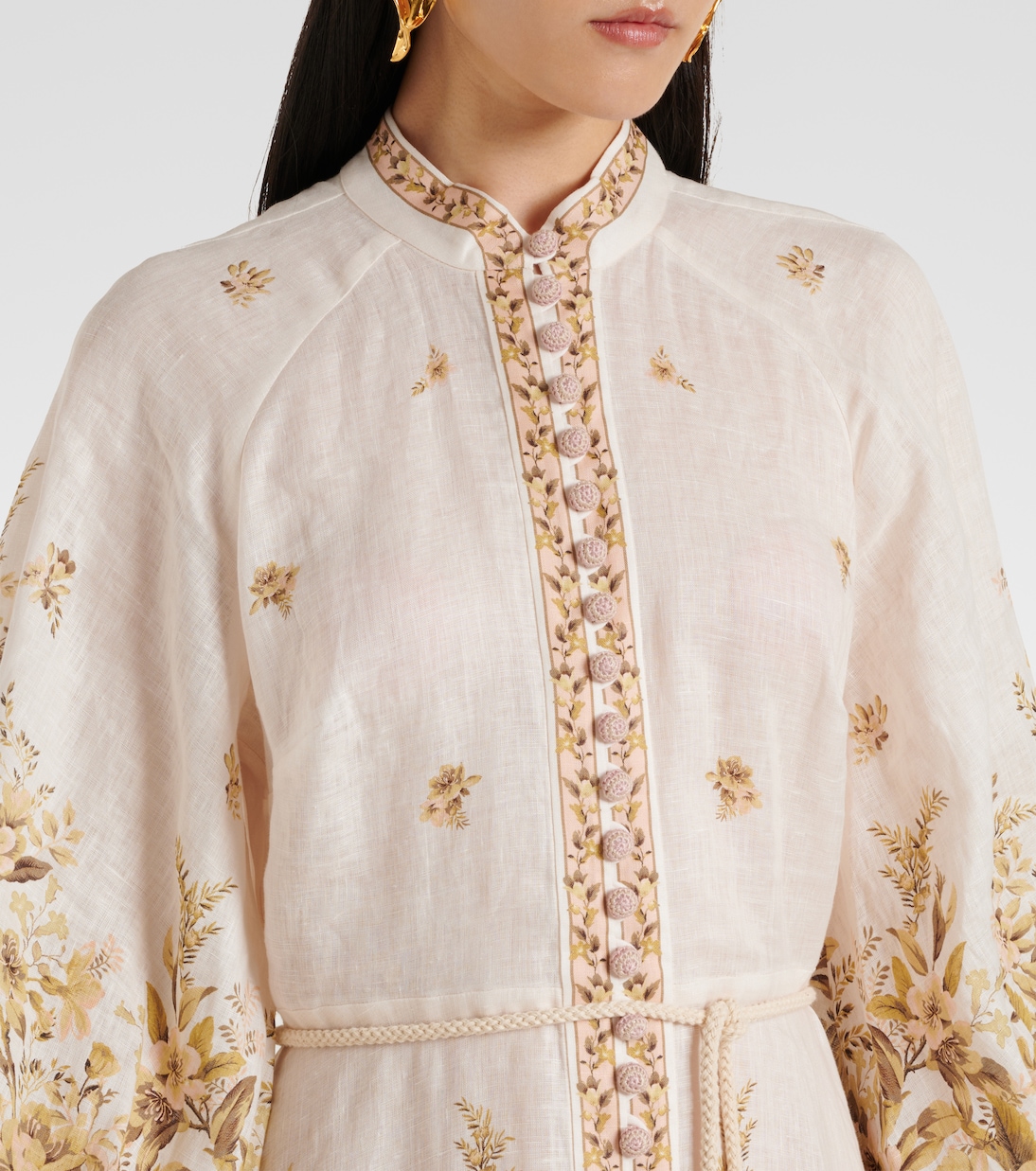 Bedrucktes Maxikleid aus Leinen | Zimmermann