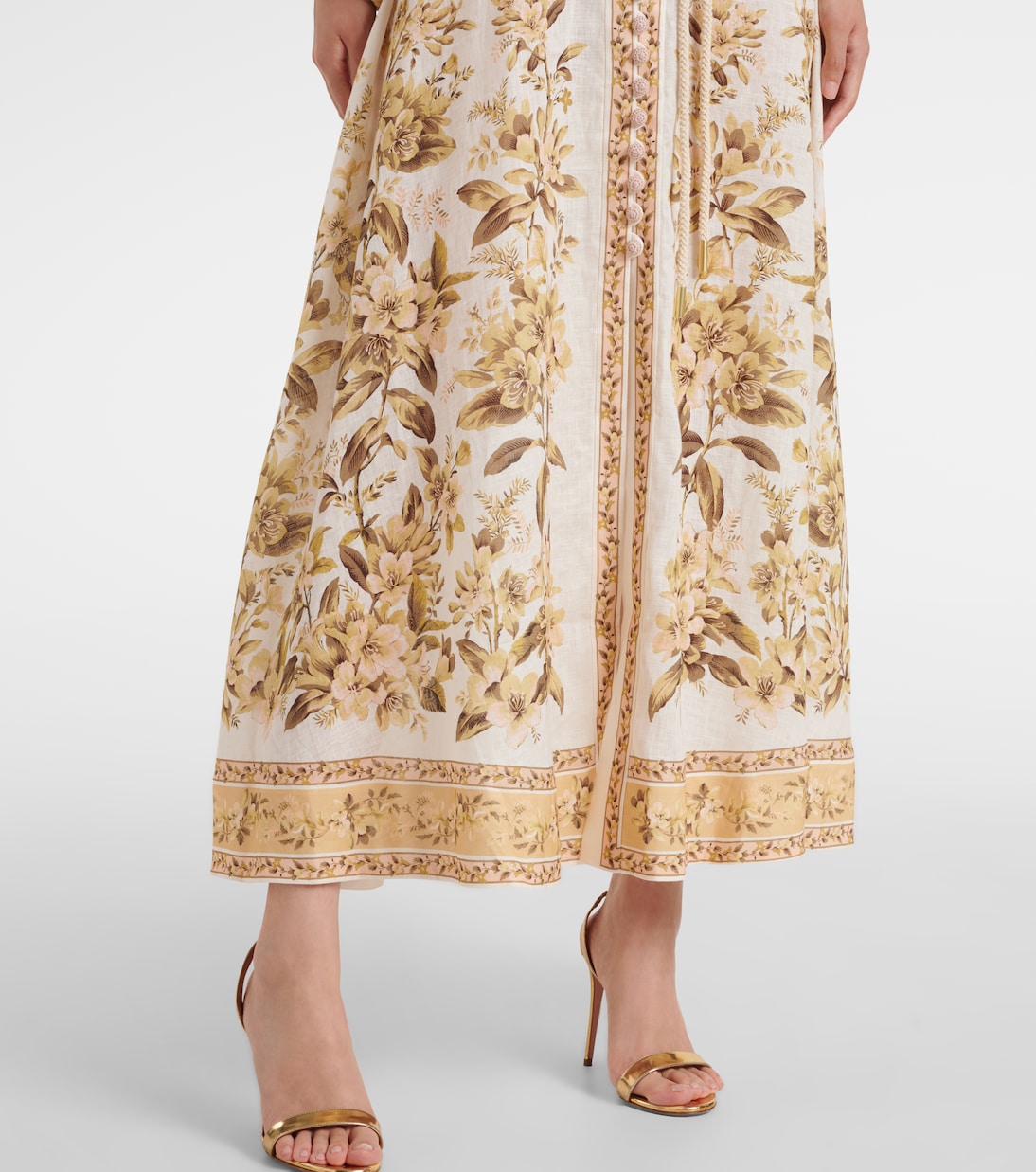 Bedrucktes Maxikleid aus Leinen | Zimmermann