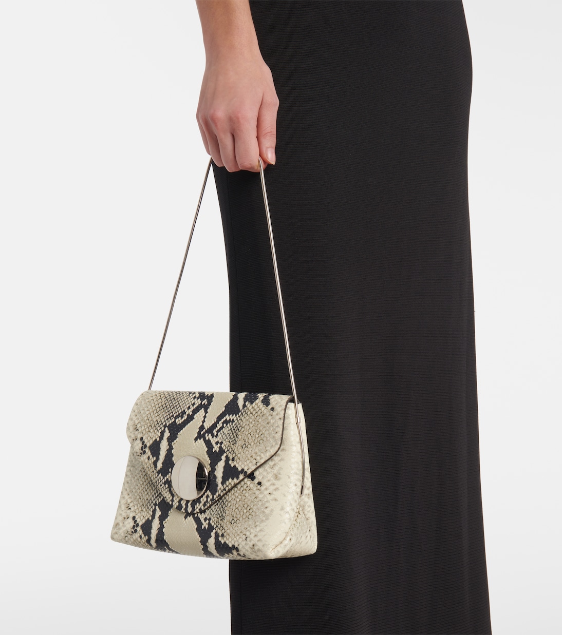 Borsa a spalla Bobbi in pelle stampata | Khaite