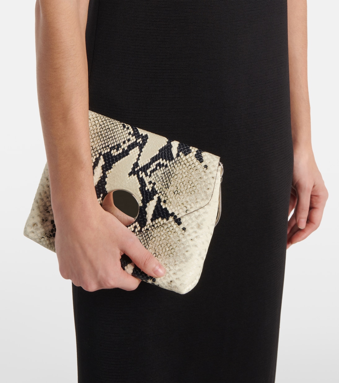 Borsa a spalla Bobbi in pelle stampata | Khaite