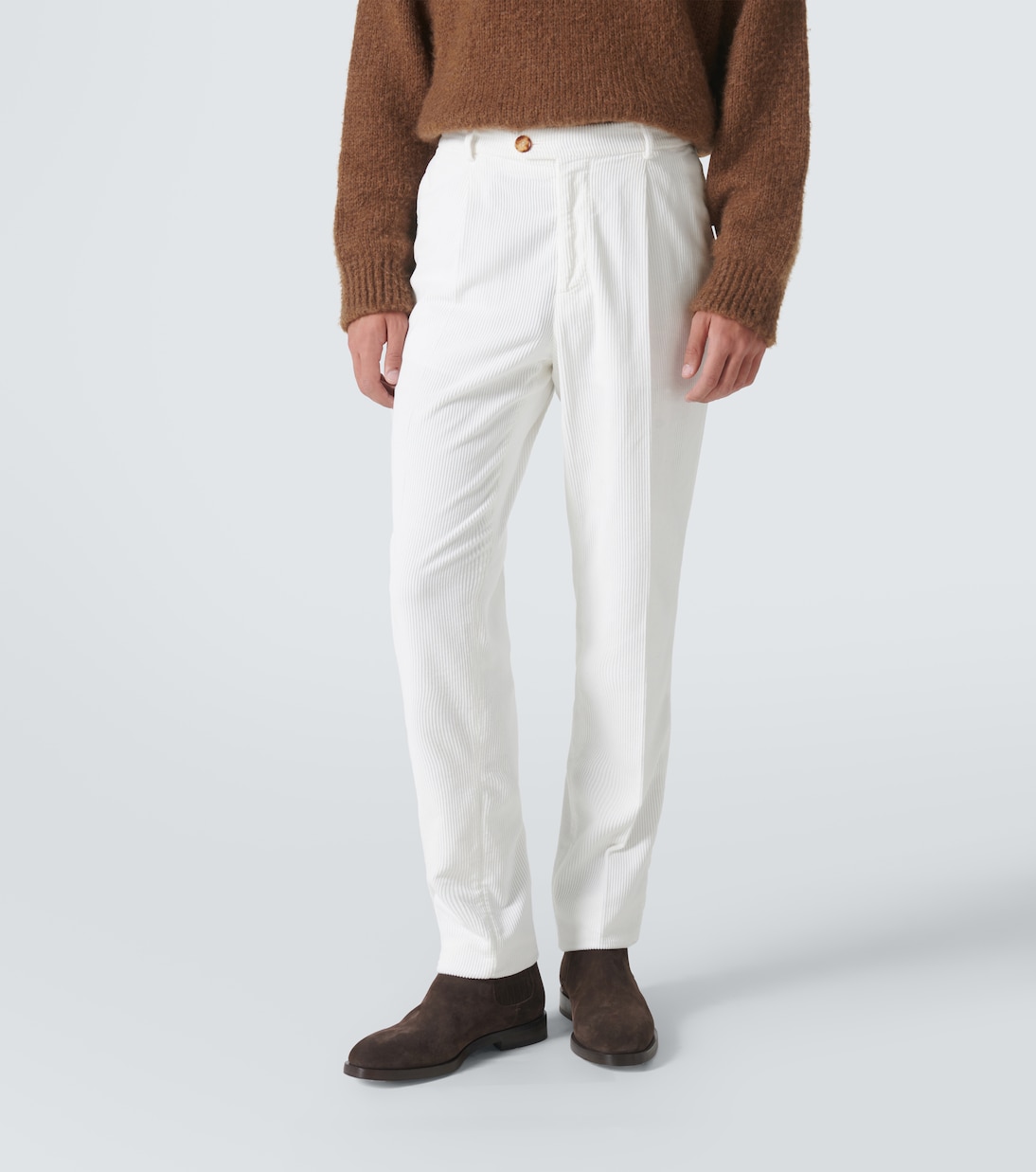 Pantalones slim de pana de algodón | Brunello Cucinelli