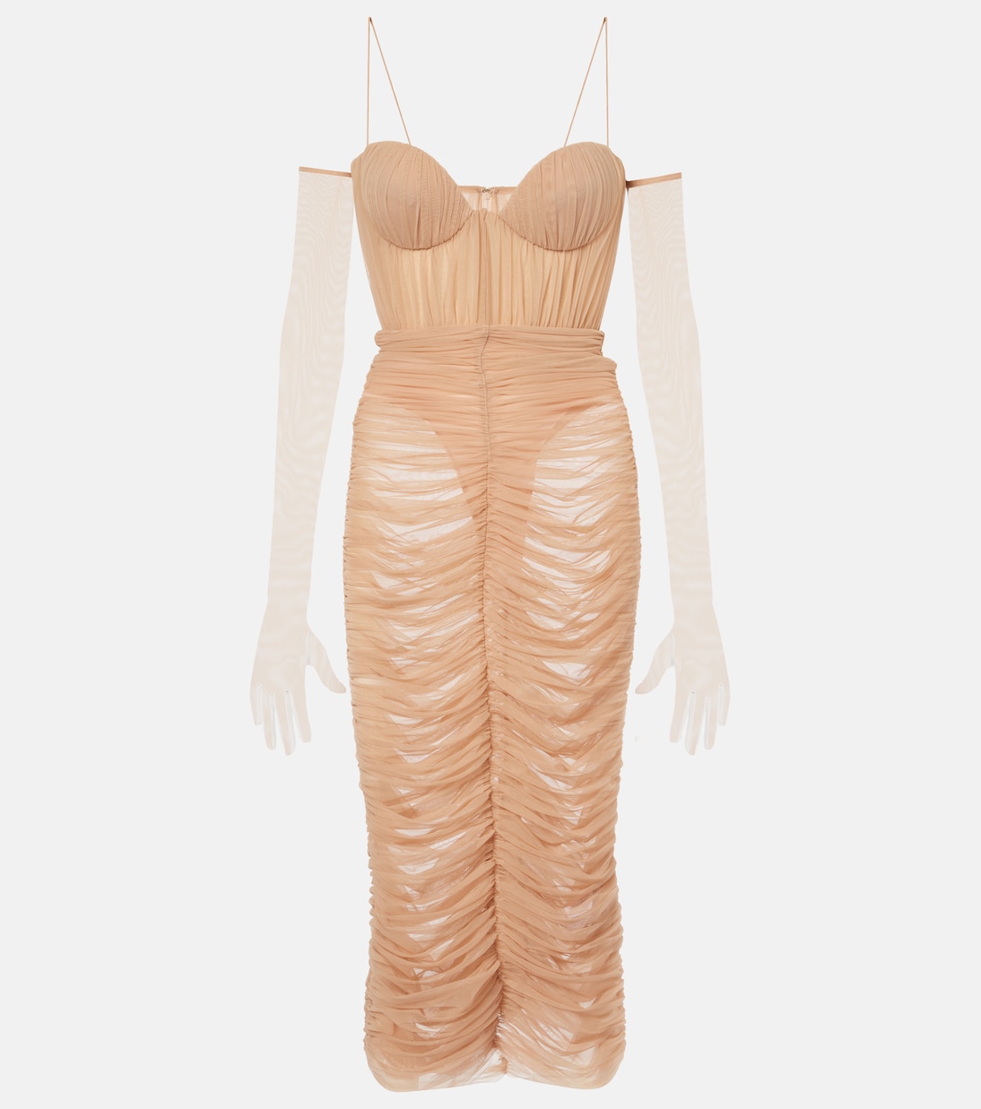 Abito corto in Sweetheart in mesh | Alex Perry