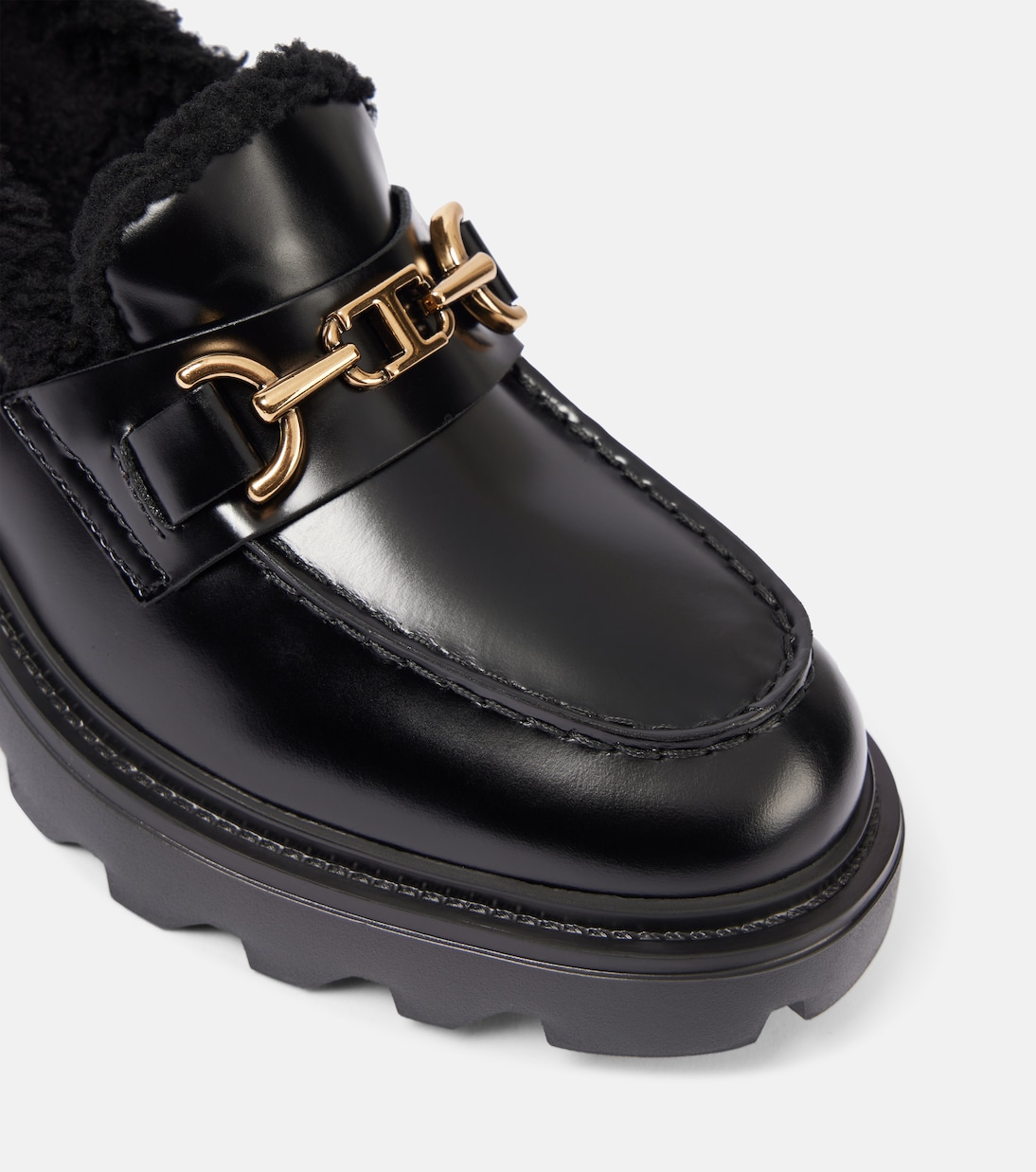 Mocassini in pelle con shearling | Tod's