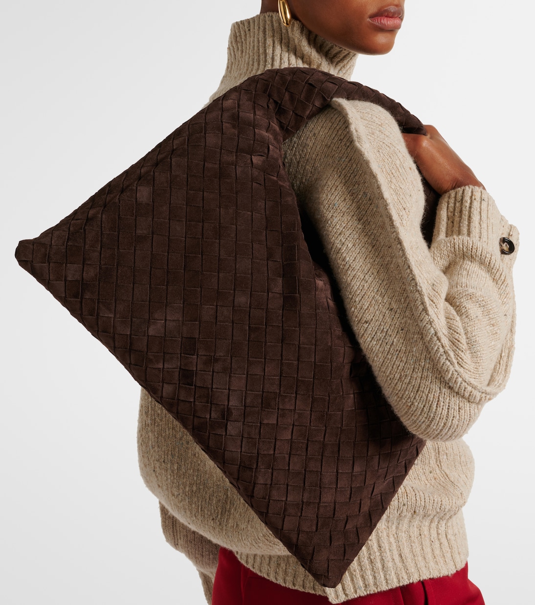 Borsa Hop in suede Intrecciato | Bottega Veneta